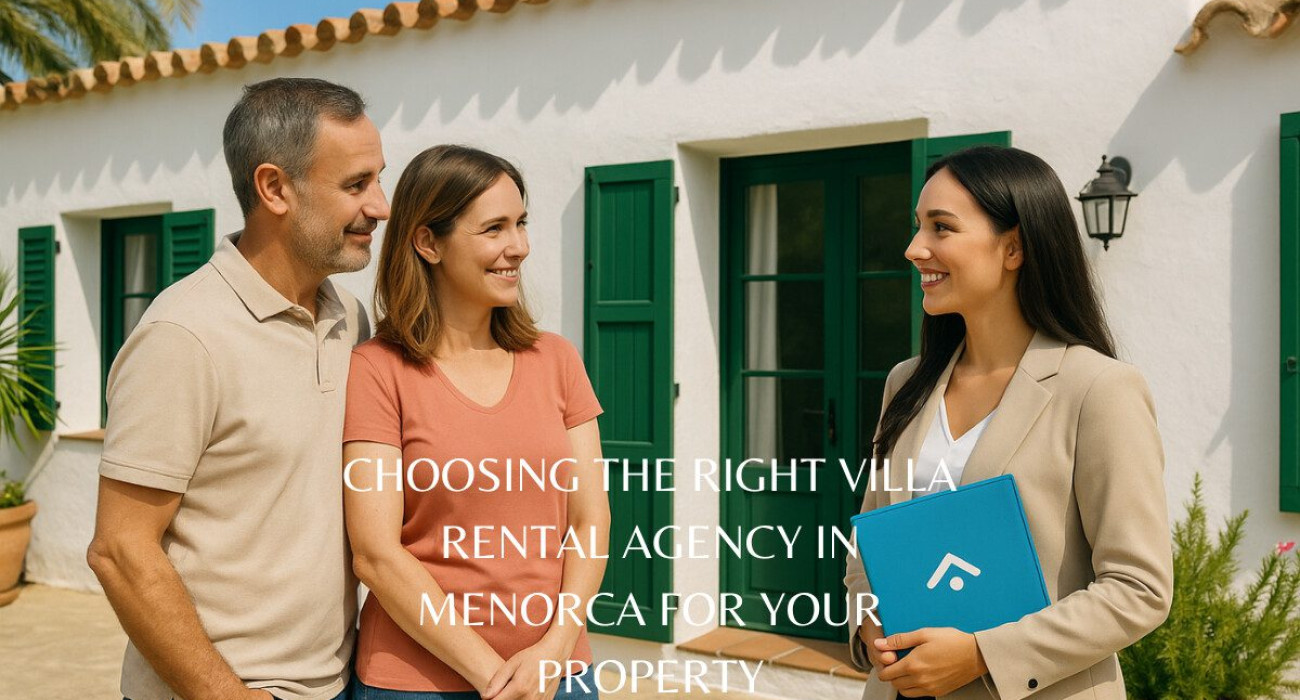 Property owner meeting with a villa rental agency in Menorca to discuss holiday rental options
